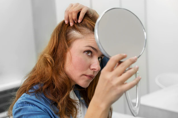 woman getting hair loss treatment clinic 23 2149152752