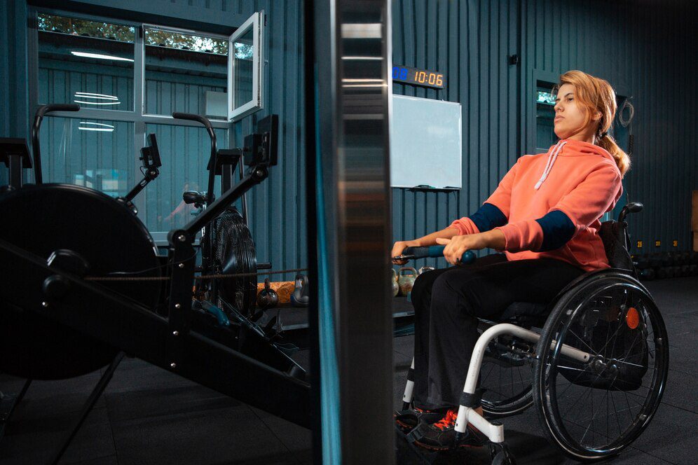disabled woman training gym rehabilitation center 155003 19875